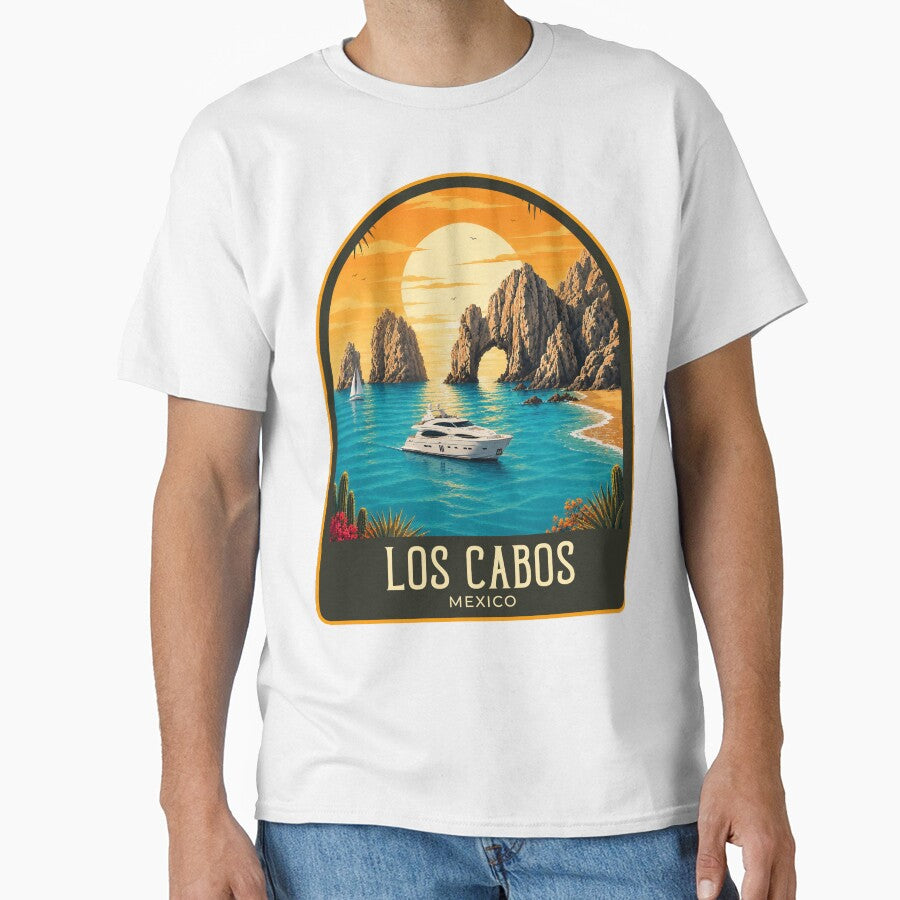 Los Cabos Vintage Travel Illustration by HomeLivingCo