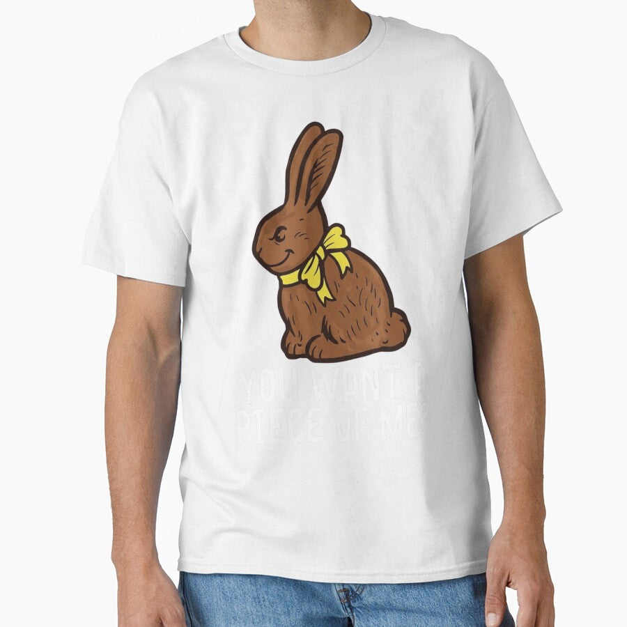 Chocolate Bunny Do You Want Piece of Me Funny Easter Rabbit by Dabbing Turtle Designs
