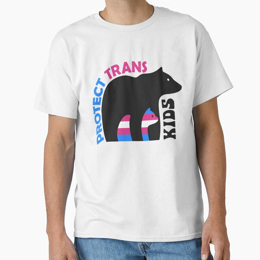 Protect Trans Kids Bear Mom and child Transgender LGBT Pride month by hasbury8