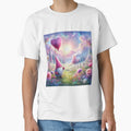 Valentines Day dwarf with a purple hat holding a heart balloon fantasy landscape,valentine art,valentine design by Expressions-Sel