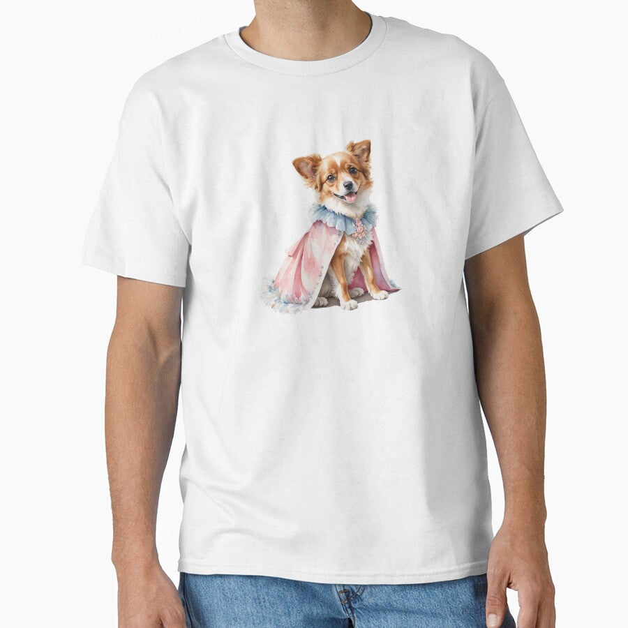 Watercolor Dog Wonderland in Retro Attire by Victoria Riabov