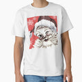 Vintage Santa Claus with Snowflakes on Pink by Coffee Lifestyle