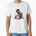 Cute Black Boy Cartoon with Dog | Colorful Sneakers Illustration by Lulunza
