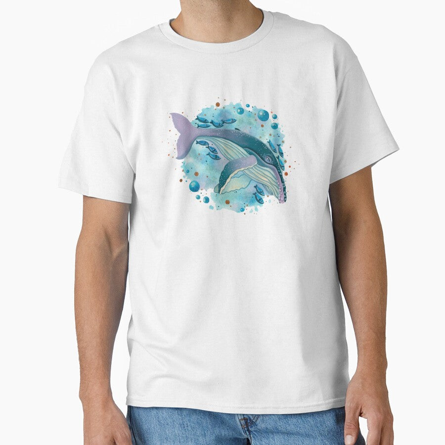 colorful humpback whale by adeillustrator