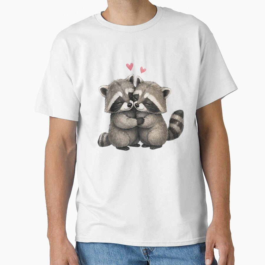 Cute Raccoon Couple by Northline Creative
