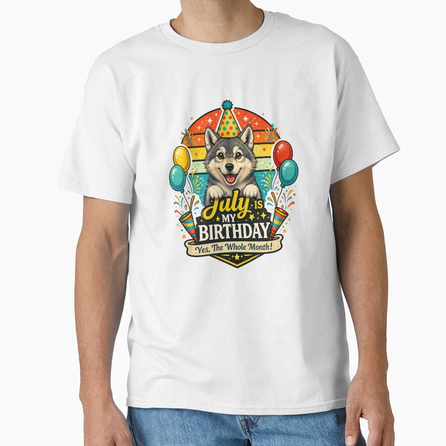 Cute Wolf Birthday Month july summer cool by QuiteOrbit