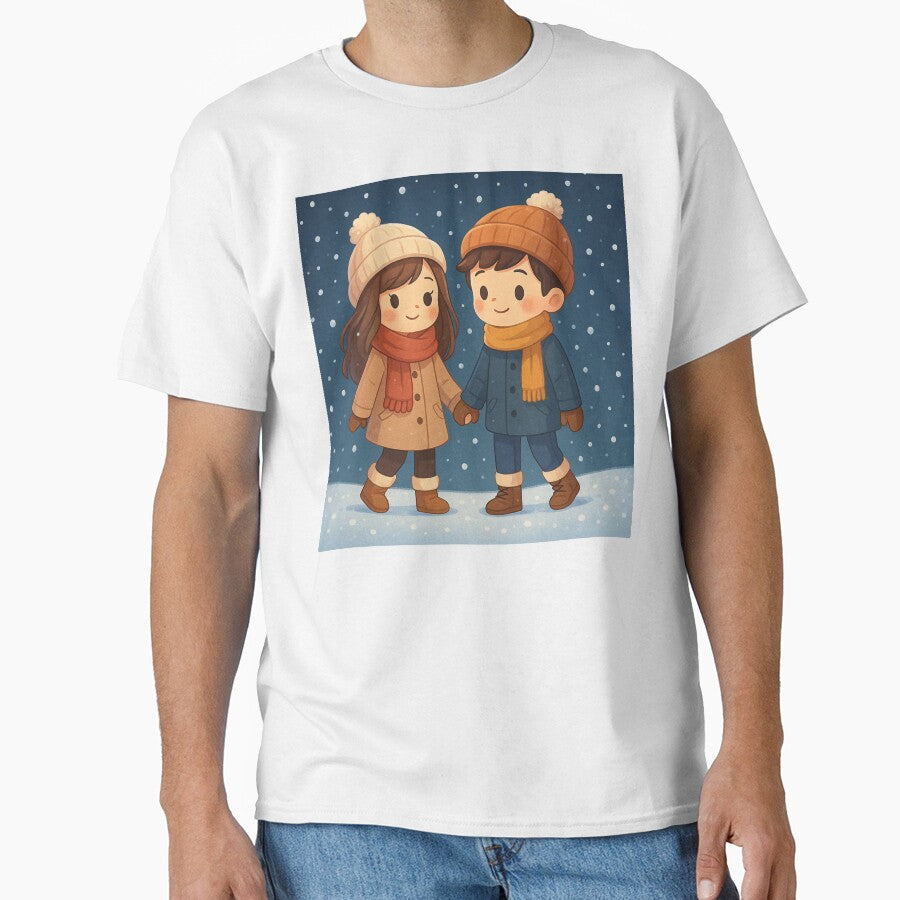 Cute Winter Couple Holding Hands by Sadia  Jannat