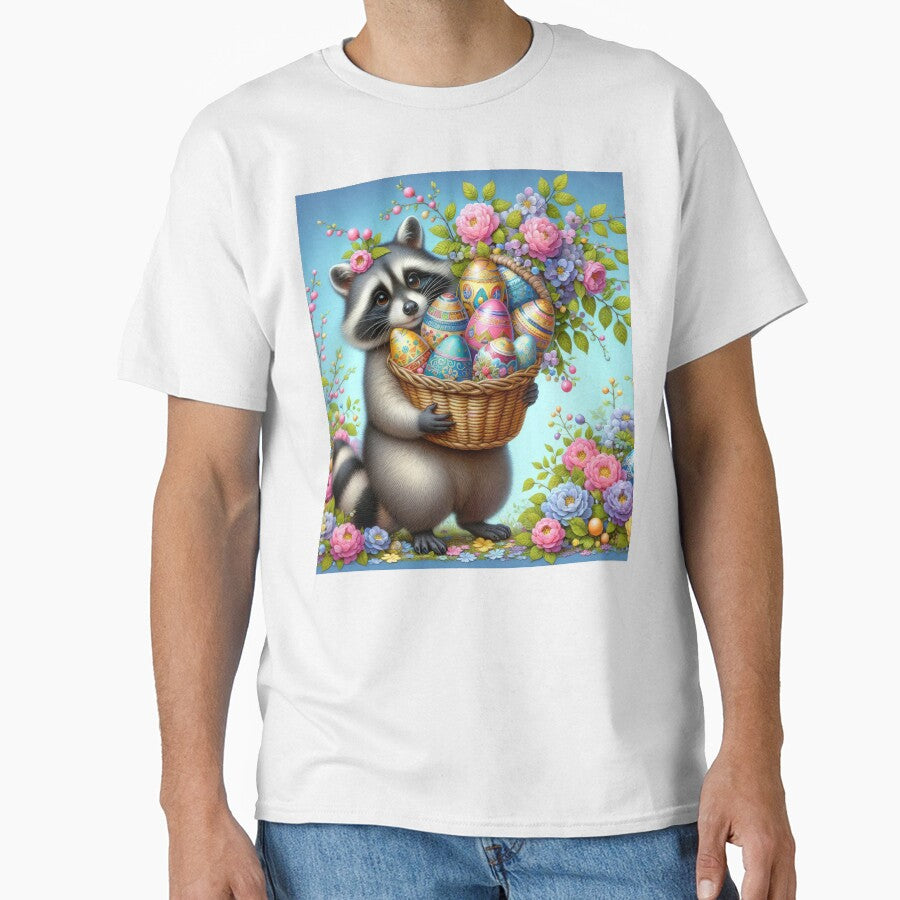 raccoon with Easter eggs basket by Expressions-Sel