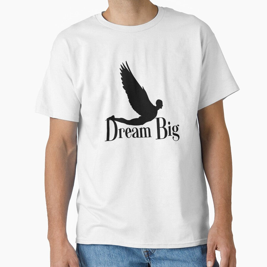 "Dream Big" Silhouette with Wings T-Shirt by GorinART