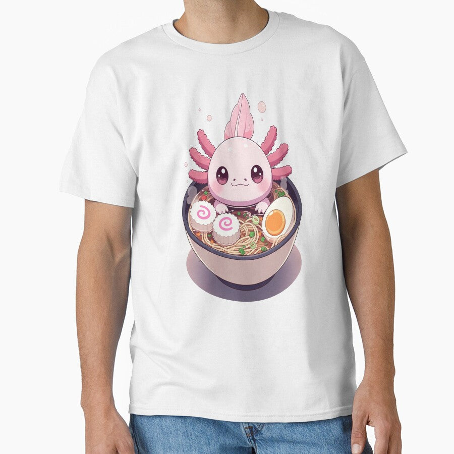 Axolotl Ramen Bowl Cute Kawaii Anime Japanese Food Art Gift by Ink Dynasty