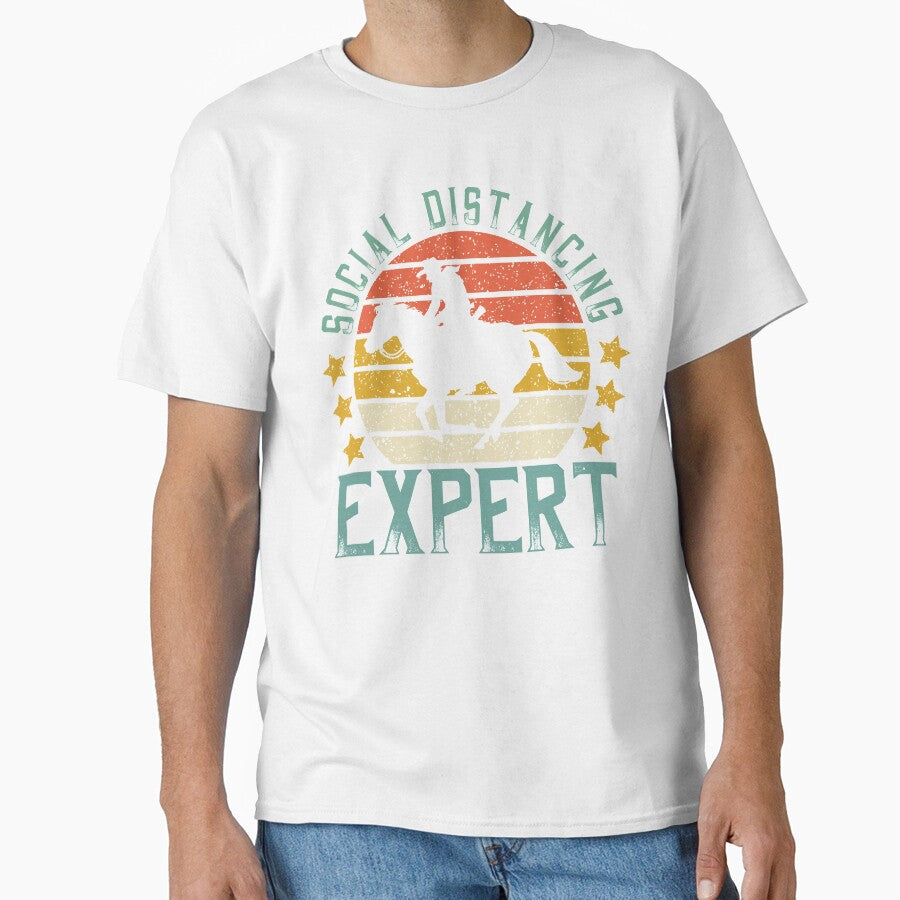 Funny Horse Rider Social Distancing Expert by DreamColor