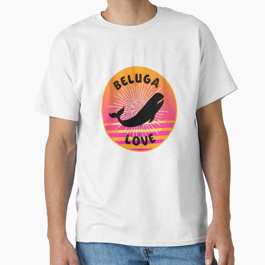 Beluga Love Retro Illustration by kuremureDesign