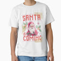 Christmas Sweater Pink Santa Santa Claus Is Coming Pink Christmas Santa Claus Movie by OliveAndSnow