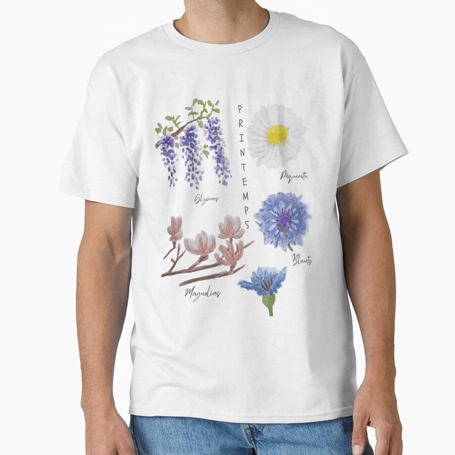 Daisy, wisteria, magnolias and blueberries by Les illustrations d'Adėle L.