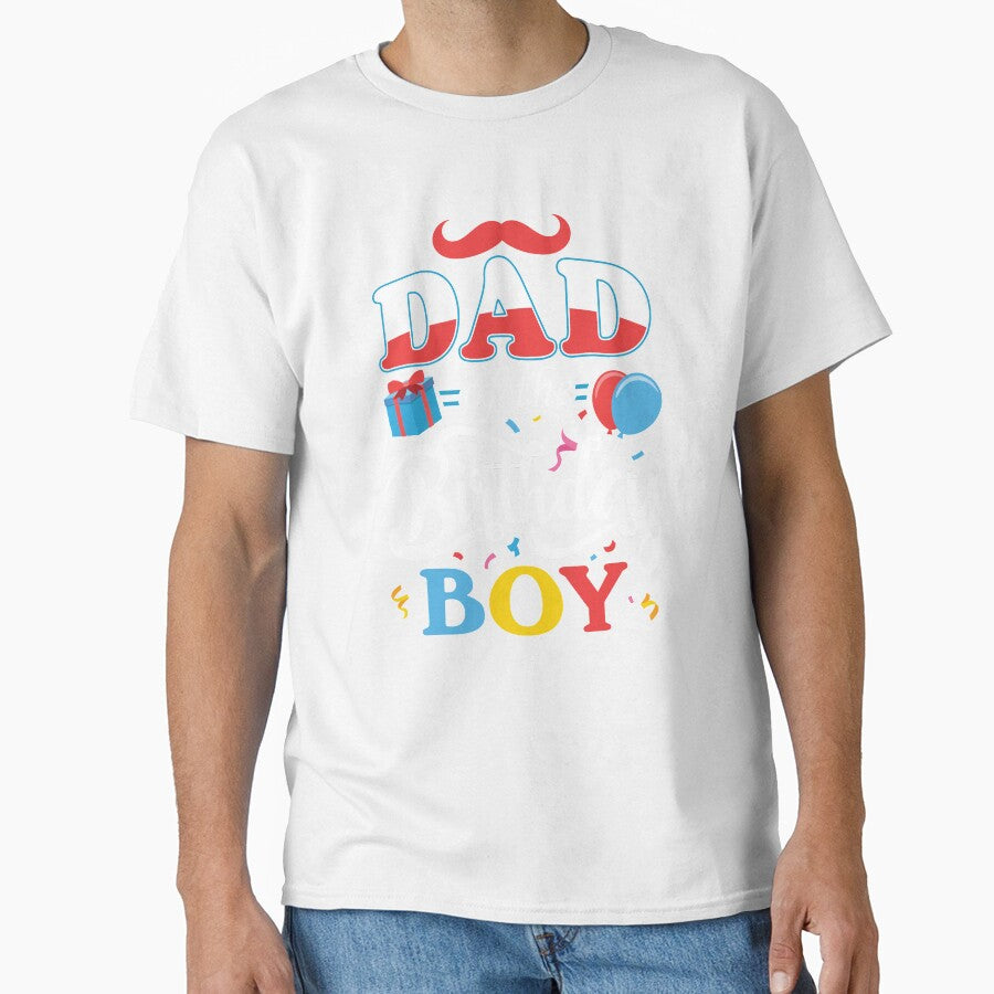 Dad of Birthday Boy Gift Design Idea for Fun Father  print by Lisbob