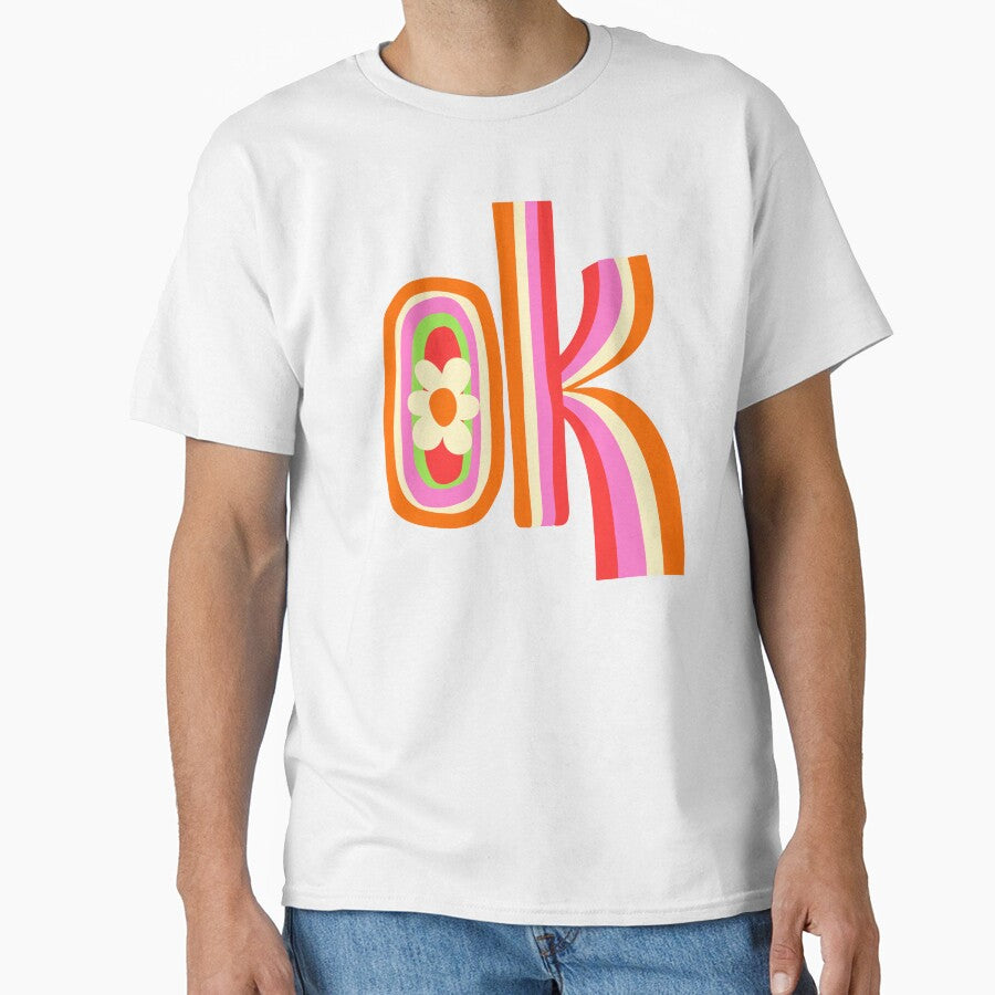 Groovy Retro "OK" Flower Power – Electric Pop Candy by nineFlorals