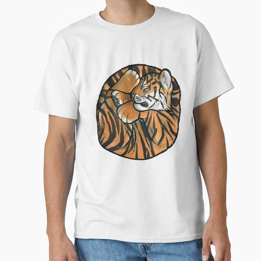 Sleeping tiger cub by animalartbyjess