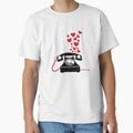 Valentines Day retro phone with hearts,Valentine heart,valentine art,valentine design by Expressions-Sel