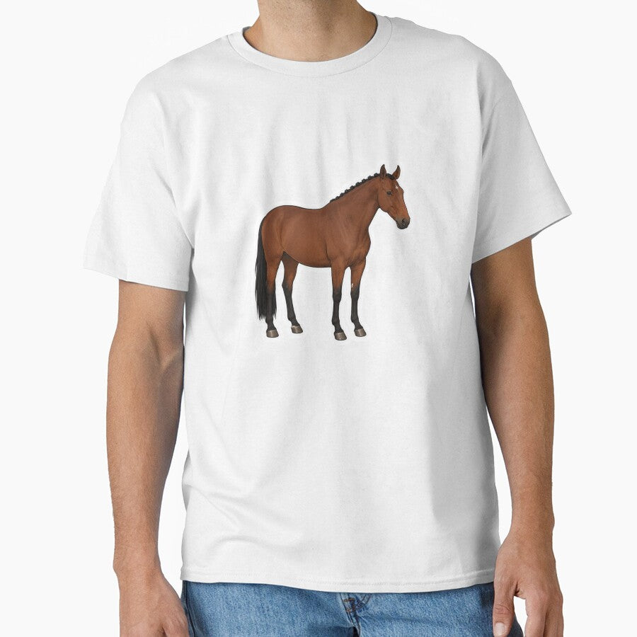 Classic Equestrian Bay Horse Sticker by RealEqEdit
