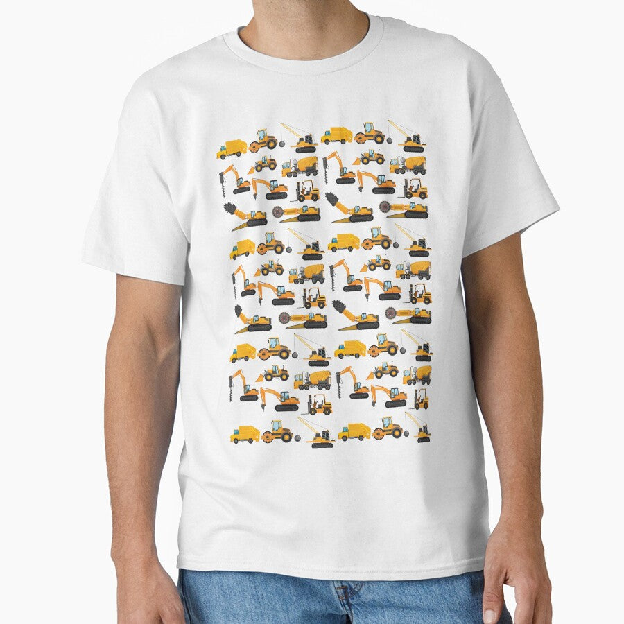 Different types of construction trucks and excavators by HelloFromAja