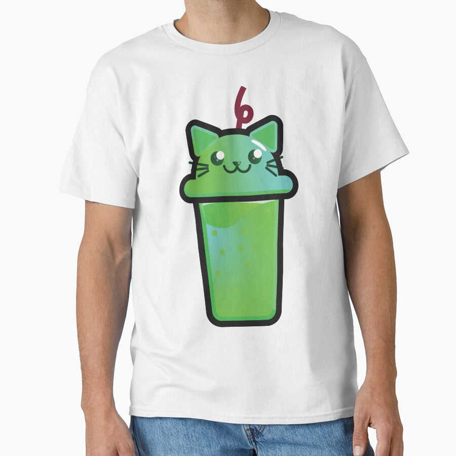 Cute Boba Cucumber Cat Kawaii by DurianDesign