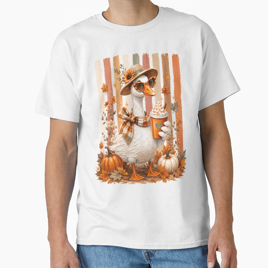 Retro Stripe Fall Goose by madebymayberry