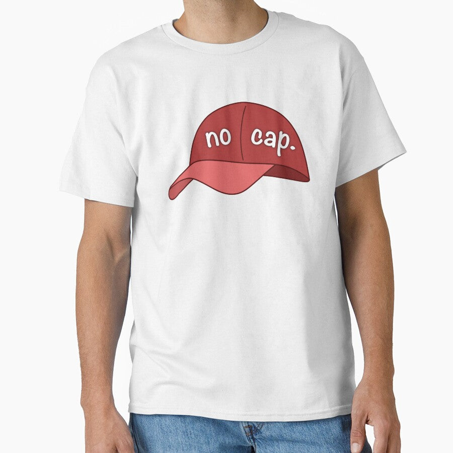 No Cap Gen Z Funny Slang Sticker Red No Outline by Splash-of-Ink