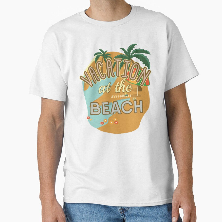Vacation at the beach in summer with text by Innet