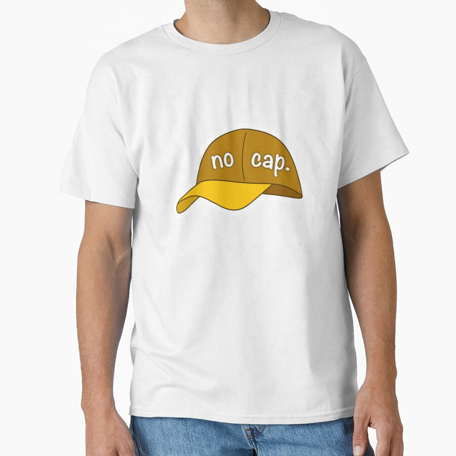 No Cap Gen Z Funny Slang Sticker Yellow by Splash-of-Ink