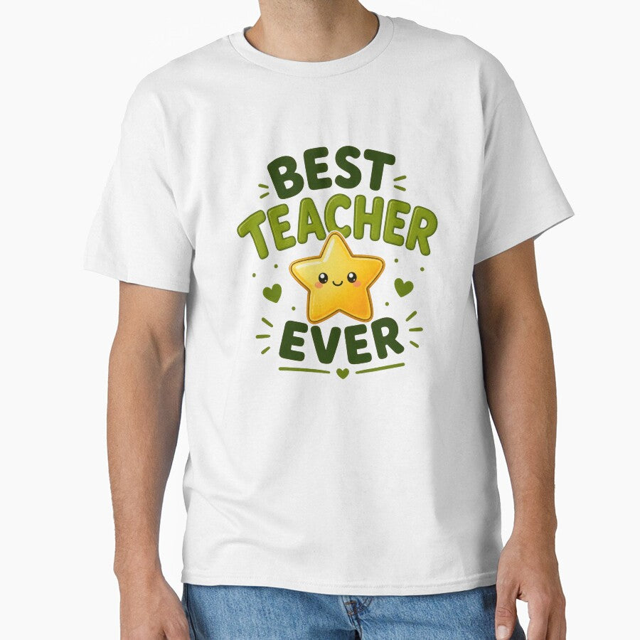 Best Teacher Ever Cute Star Teacher Appreciation Gift by INVITOARTE