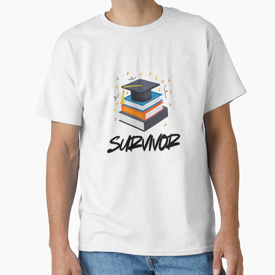 Survivor Graduation Design | Graduation Cap & Books | Class Achievement Gift by ChooseAndPrint