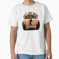 Just One More Round Funny Disc Golf Retro Silhouette Design by FairwayApparel
