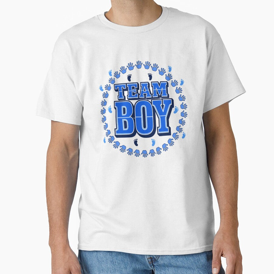 Team Boy Gender Reveal Baby Shower Party by freshwear design