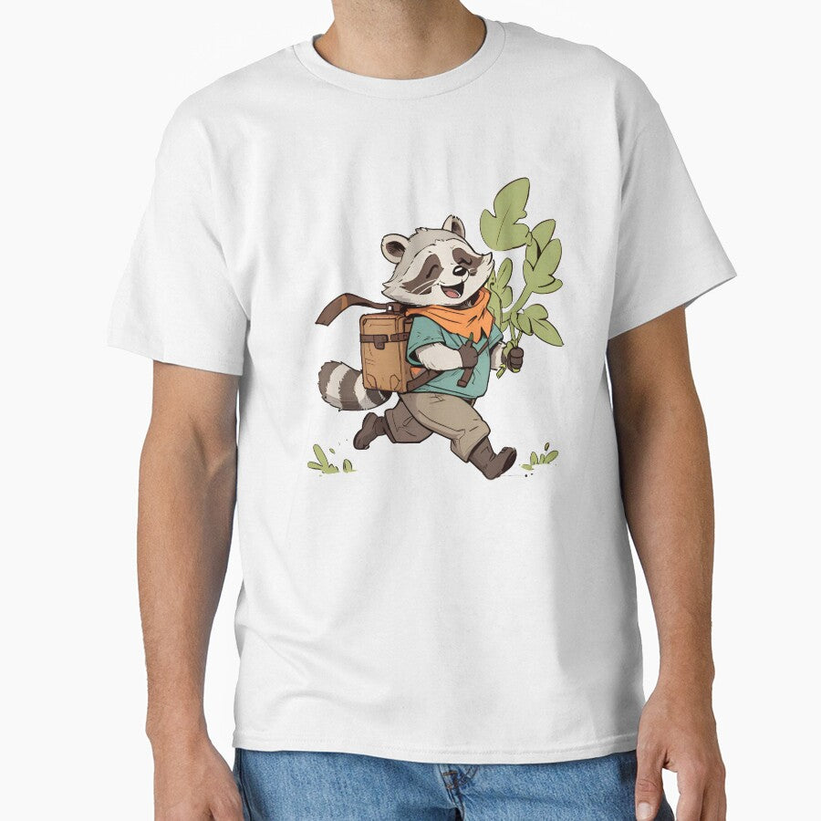 Raccoon on his walk by illustroken