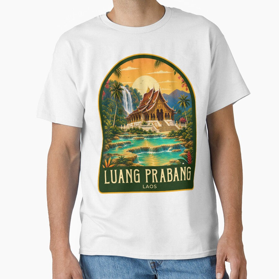 Luang Prabang Vintage Travel Illustration by HomeLivingCo