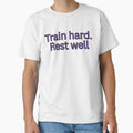 Train hard. Rest well-gym quote by HustlersShop77