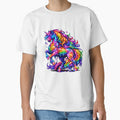 Majestic Rainbow Horse | Vibrant Neon Fantasy Horse | Colorful Magical Animal Digital Art by RBToper