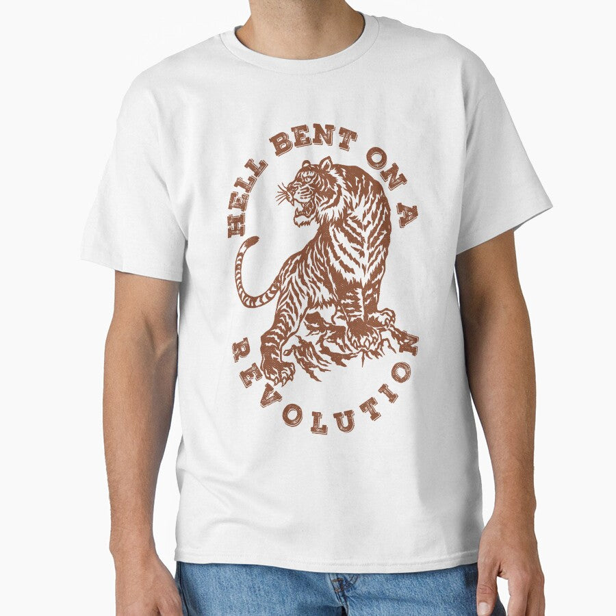 HELL BENT ON A REVOLUTION, Tiger Lover Gift, Tiger Face Sweatshirt, Animal Lover Gift, Tiger Shirt, Tiger Mascot Unisex Sweatshirt Tee by TonySpencer