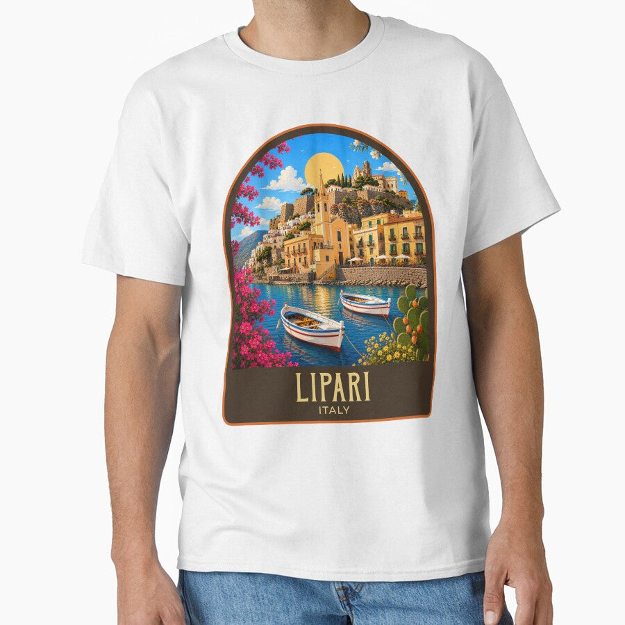 Lipari Vintage Travel Illustration by HomeLivingCo