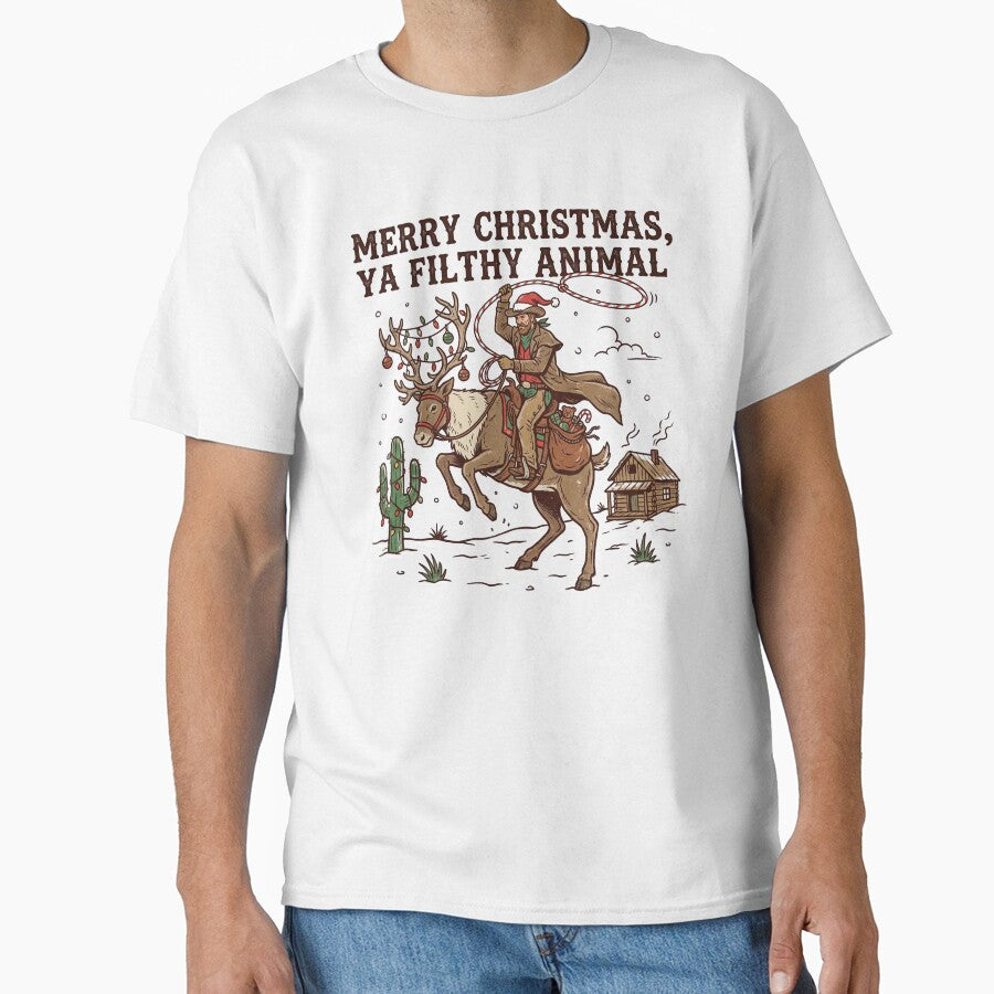Merry Christmas Ya Filthy Animal Western Christmas by Milasneeze