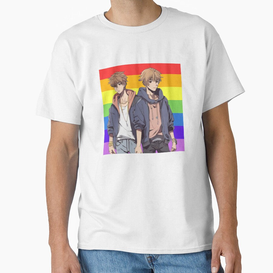 Anime Boys LGBT Pride Illustration – Rainbow Aesthetic by MarkLines