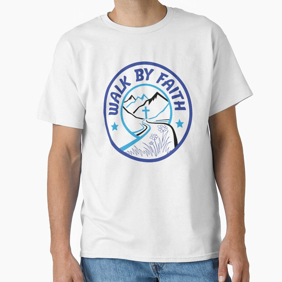 Walk by Faith T-shirt and sticker by Billium Halder