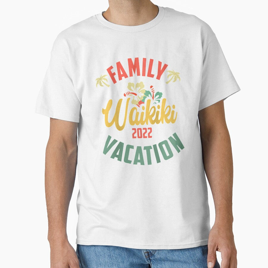 Waikiki Hawaii 2022 Family Vacation Matching Family Hawaii Raglan Baseball Tee by JethroShop