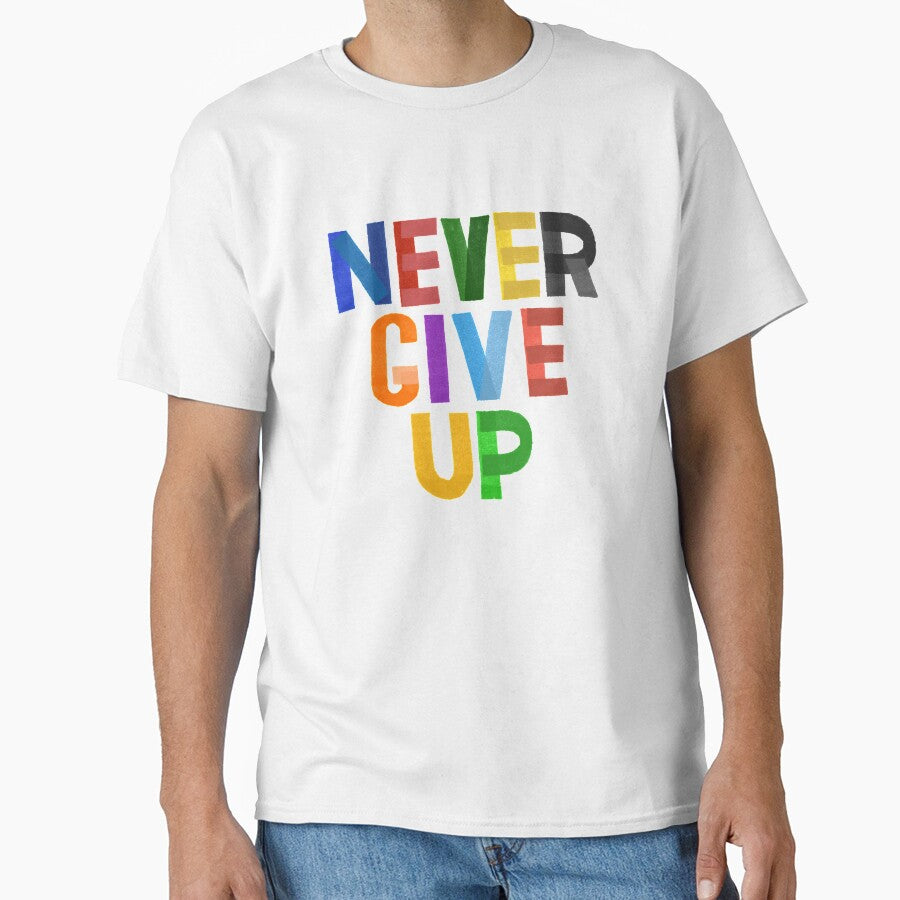 Motivational Inspirational and Positive quote - Never give up typography text art by Word Fandom - wordfandom by Kerry Pritchard