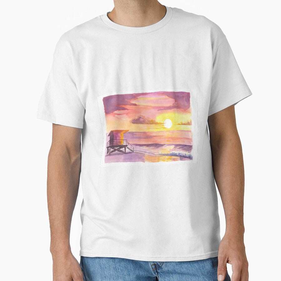 Miami Beach Florida Sunrise with Baywatch Tower by artshop77