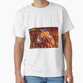 Shire horse in stable – blue orange and brown digital painting by NickoPrints