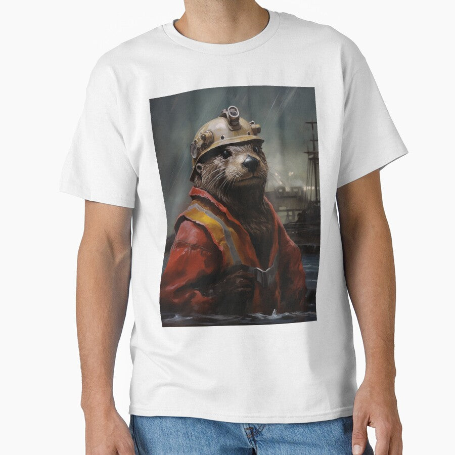 An otter day an otter hard hat by schamsyy