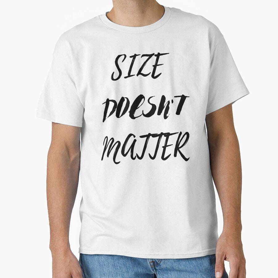 funny white lie t shirt party - Size doesn-t matter by berenger04