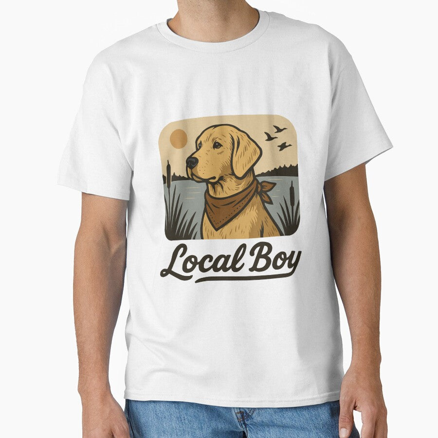 Local Boy - Golden Retriever Labrador Hunting Dog by Lichtisign
