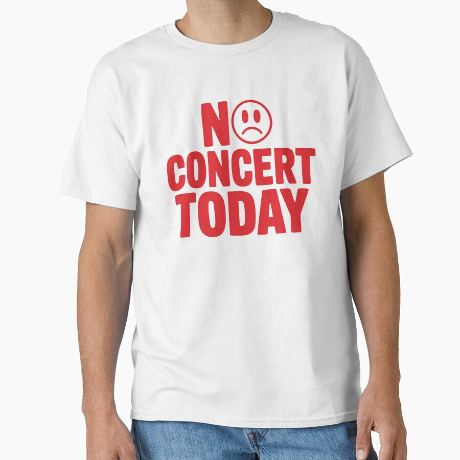 No Concert Today Minimalist Funny Sad Face Design by TeeLabDesign